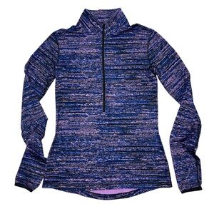 NIKE Pro Women’s Quarter Zip Dri-Fit Purple Black Size Medium HyperWarm Series